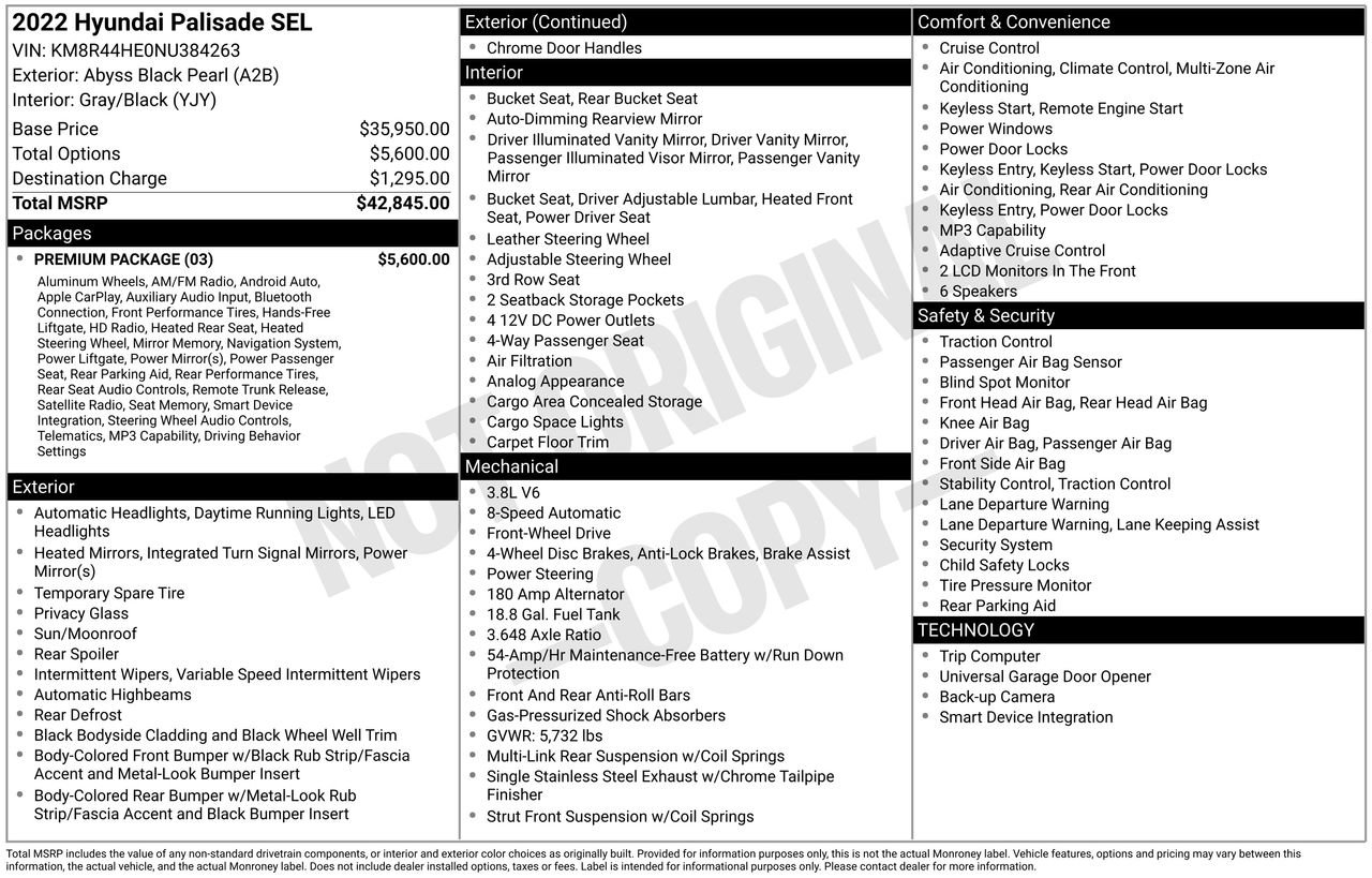 Used 2022 Hyundai Palisade SEL w/ Premium Package FWD image 47