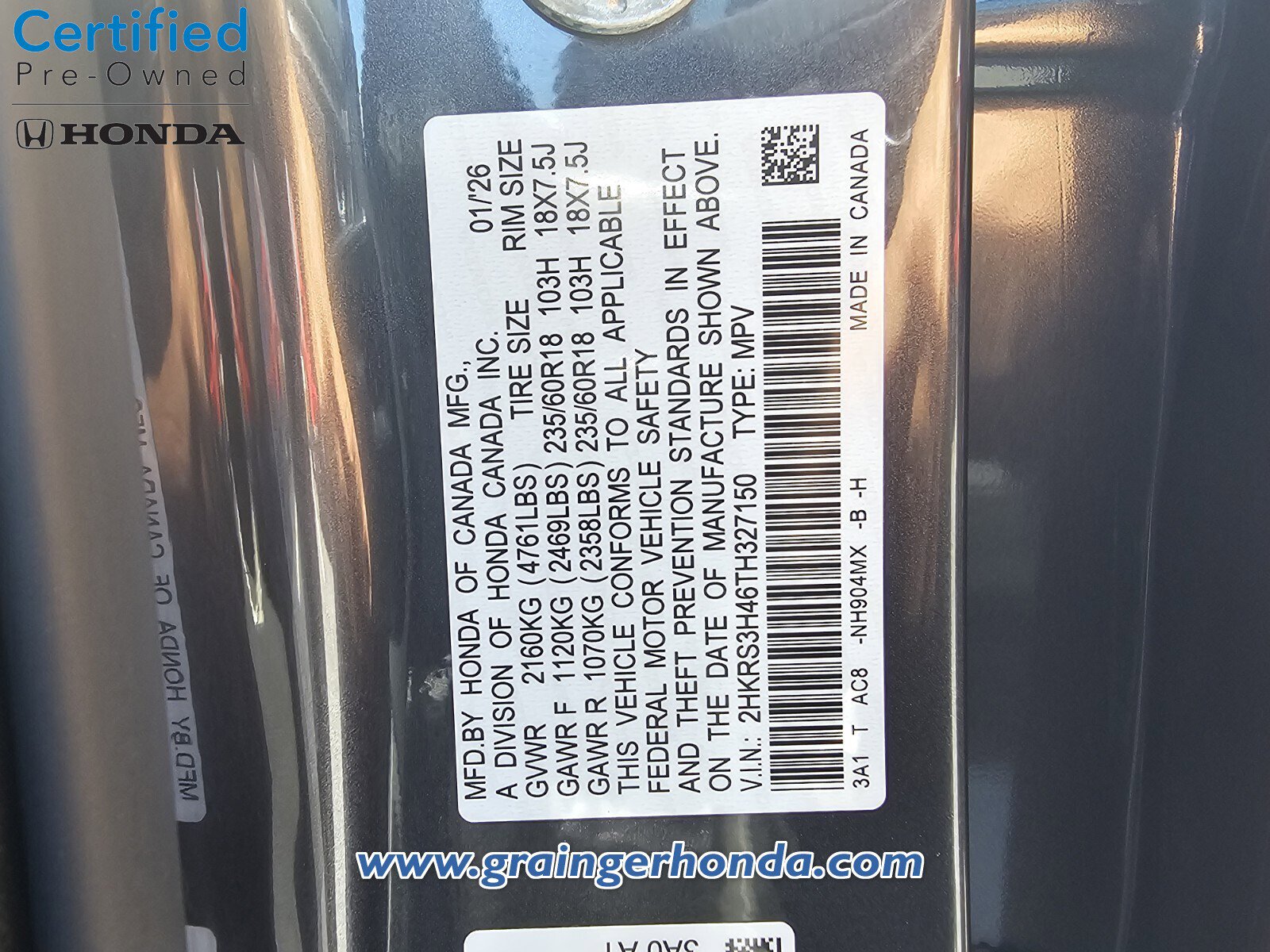 Certified 2026 Honda CR-V EX image 14