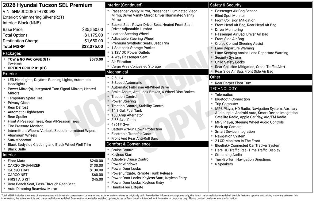 New 2026 Hyundai Tucson SEL w/ Tow & Go Package AWD/4WD image 4