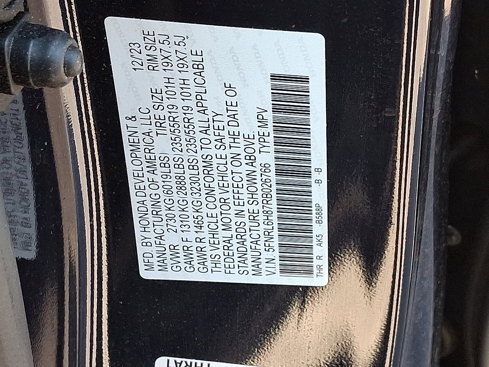 Certified 2024 Honda Odyssey Touring image 4