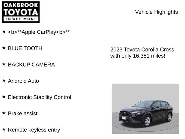 Certified 2023 Toyota Corolla Cross L AWD/4WD image 6