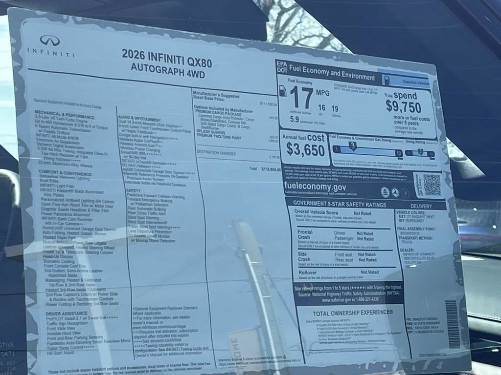 New 2026 INFINITI QX80 Autograph w/ Premium Cargo Package AWD/4WD image 23