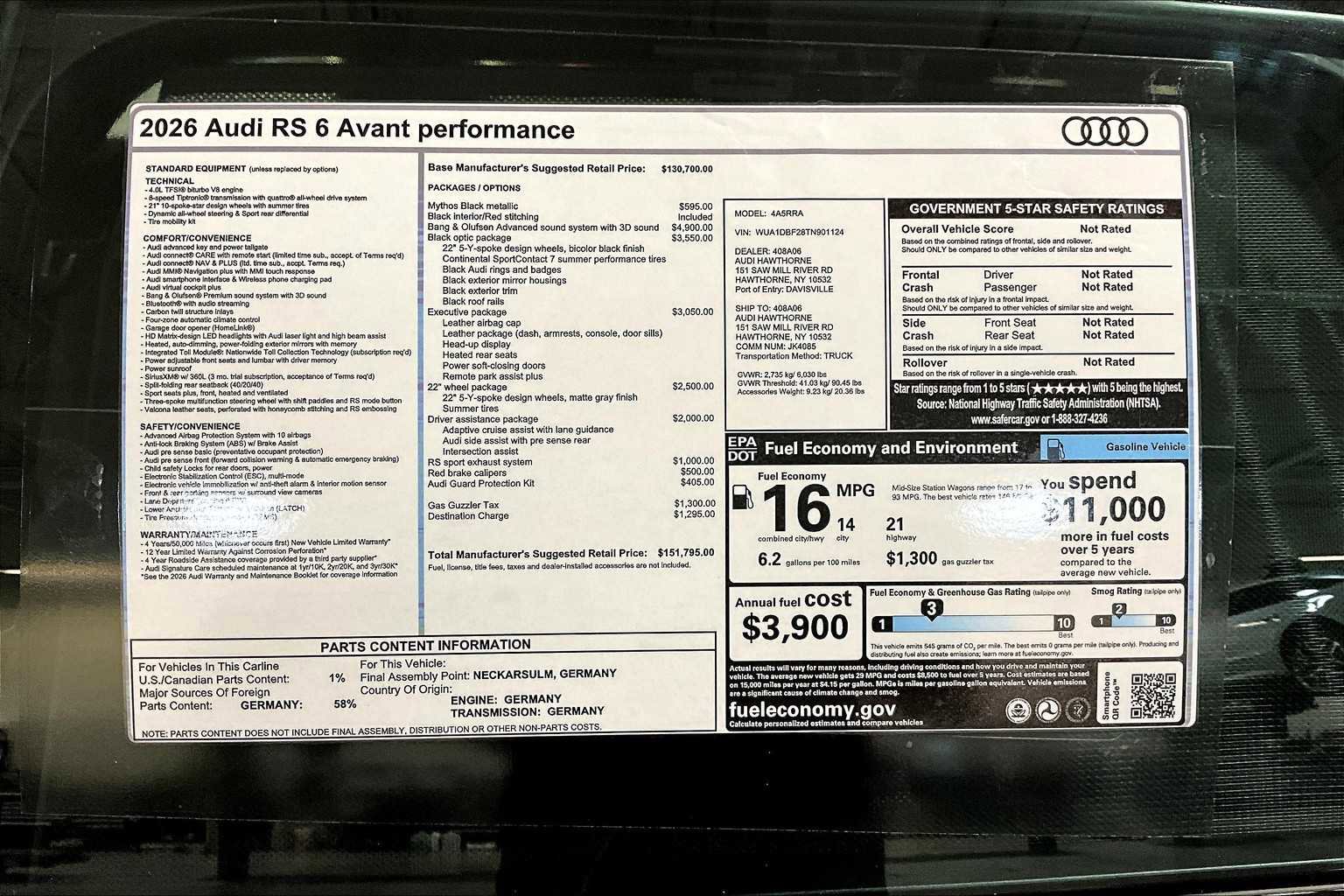 New 2026 Audi RS 6 performance image 17