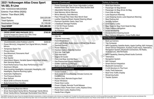 Used 2021 Volkswagen Atlas Cross Sport SEL FWD image 28