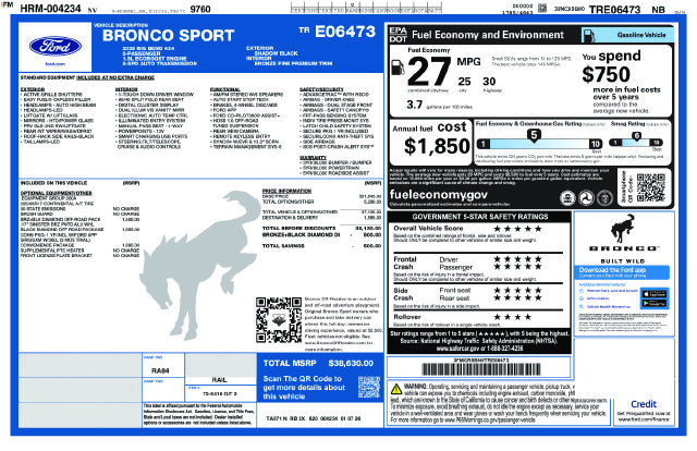New 2026 Ford Bronco Sport Big Bend w/ Convenience Package AWD/4WD image 4