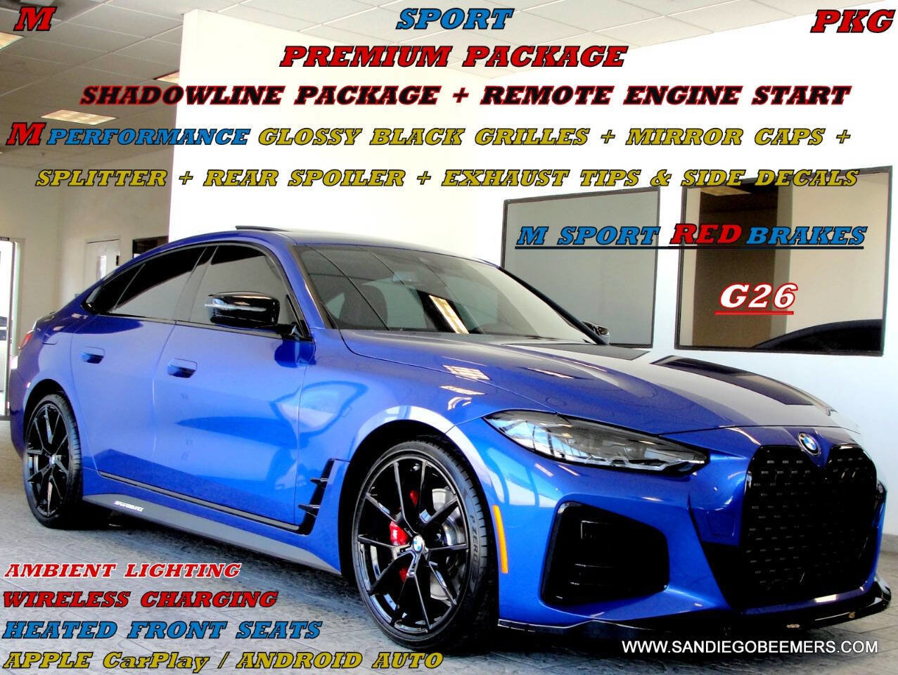 Used 2023 BMW 430i Gran Coupe 430i GC M SPORT+RED M BRAKES+P w/ M Sport Package RWD image 1