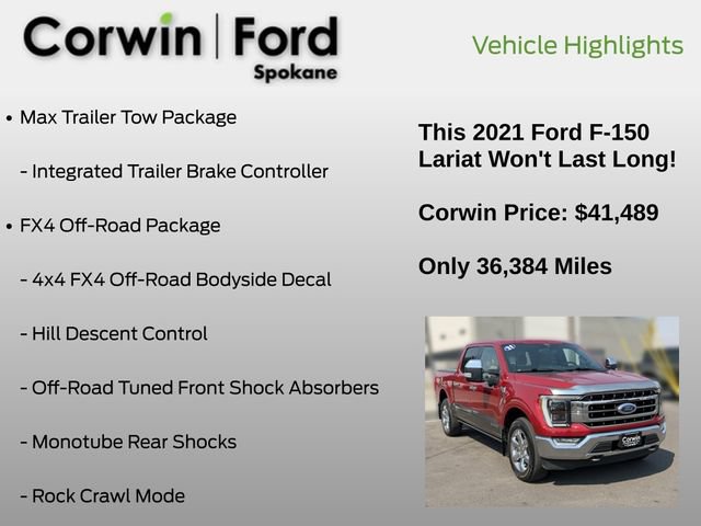 Used 2021 Ford F150 Lariat w/ Equipment Group 502A High AWD/4WD image 19