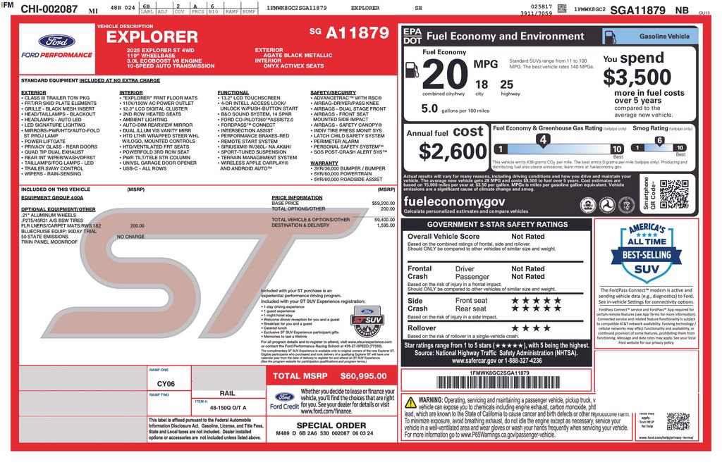 Used 2025 Ford Explorer ST AWD/4WD image 32
