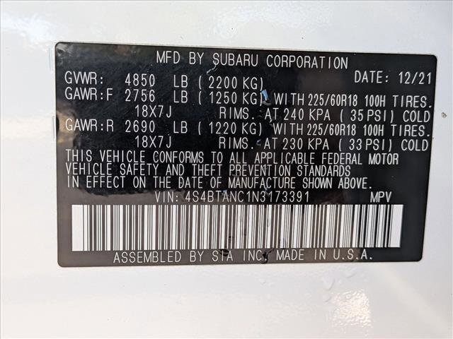 Certified 2022 Subaru Outback Limited image 23