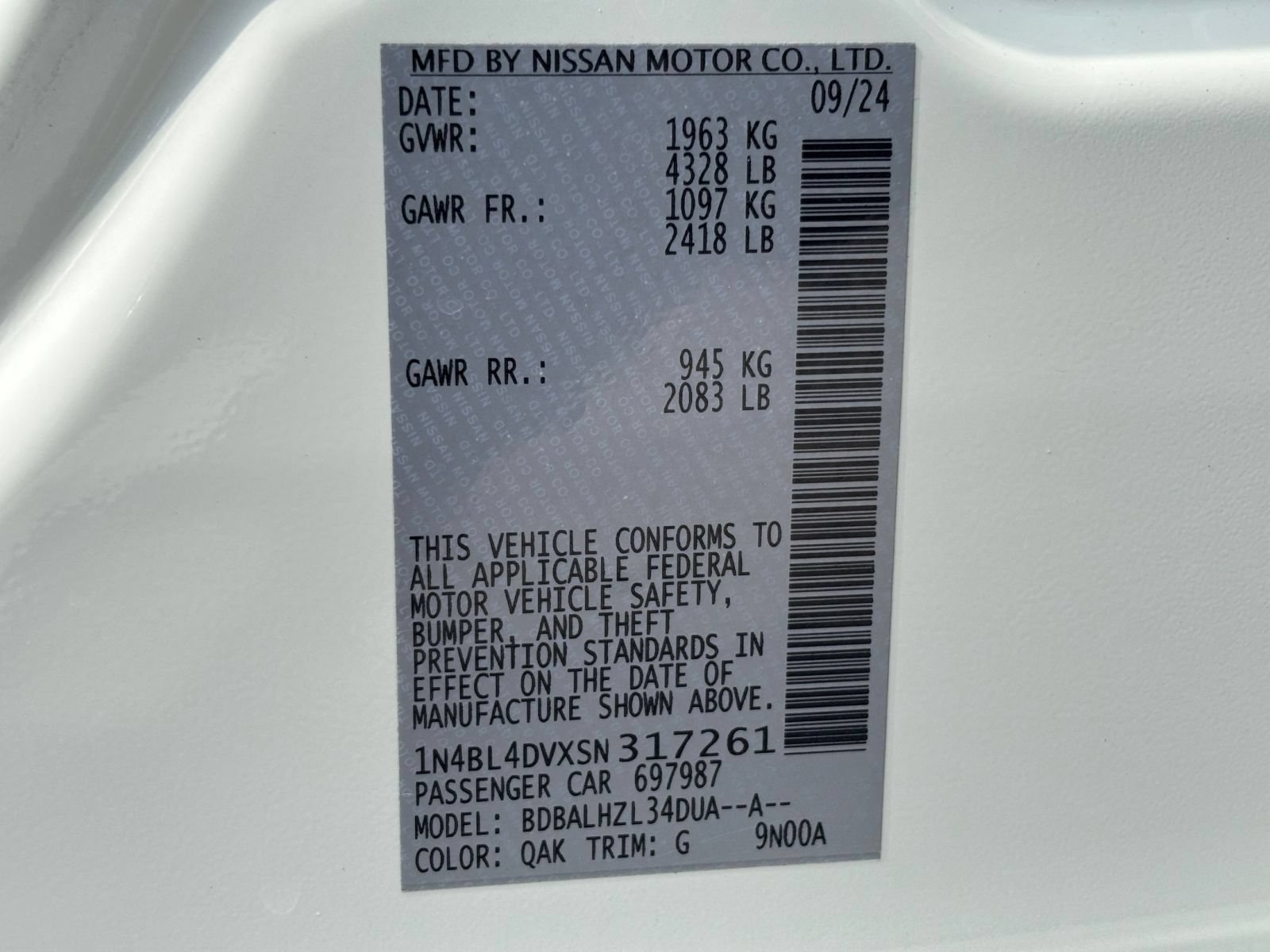 Used 2025 Nissan Altima 2.5 SV FWD image 24