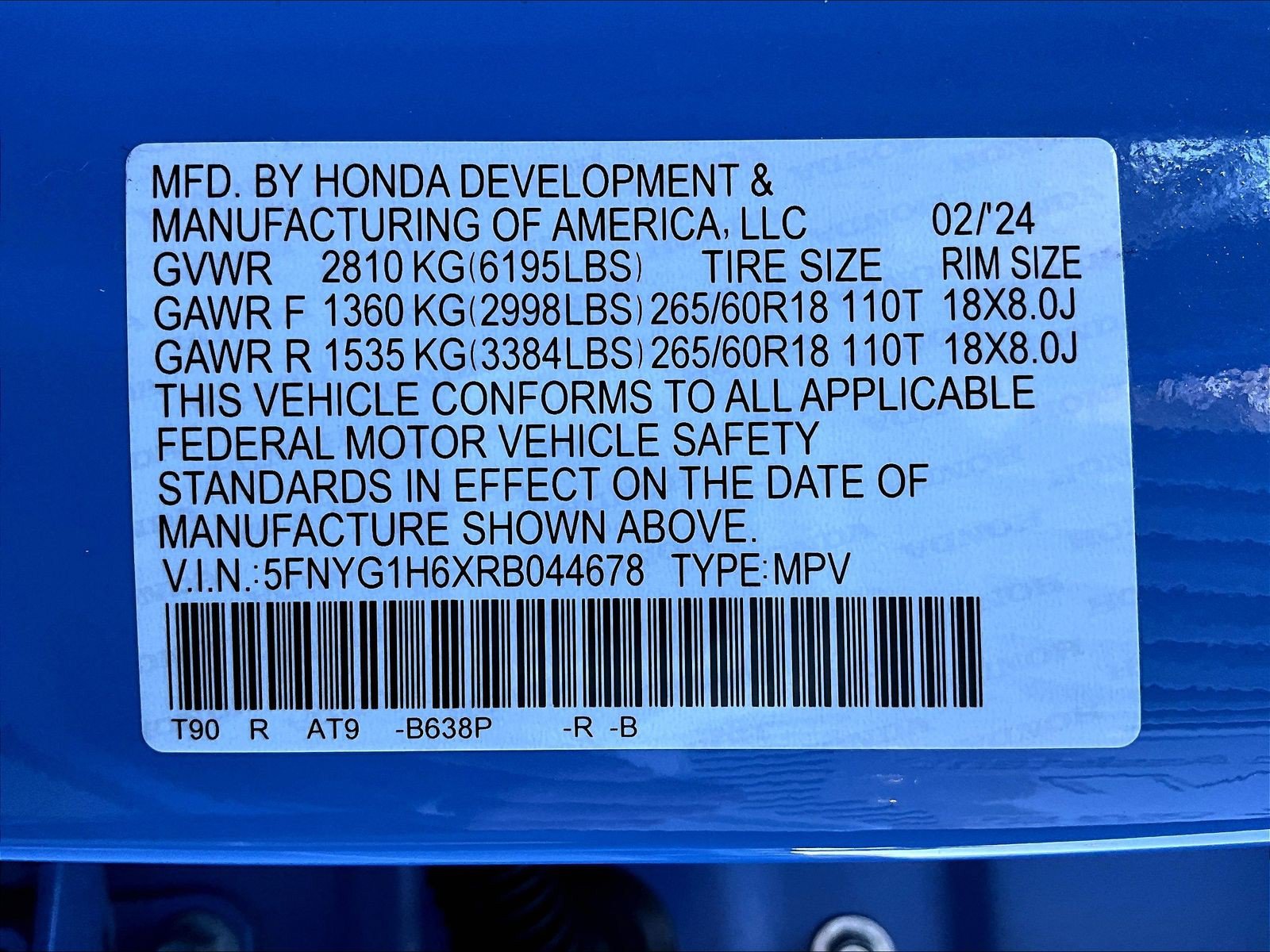 Certified 2024 Honda Pilot TrailSport image 18