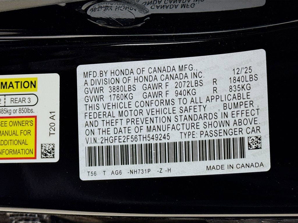 New 2026 Honda Civic Sport image 29