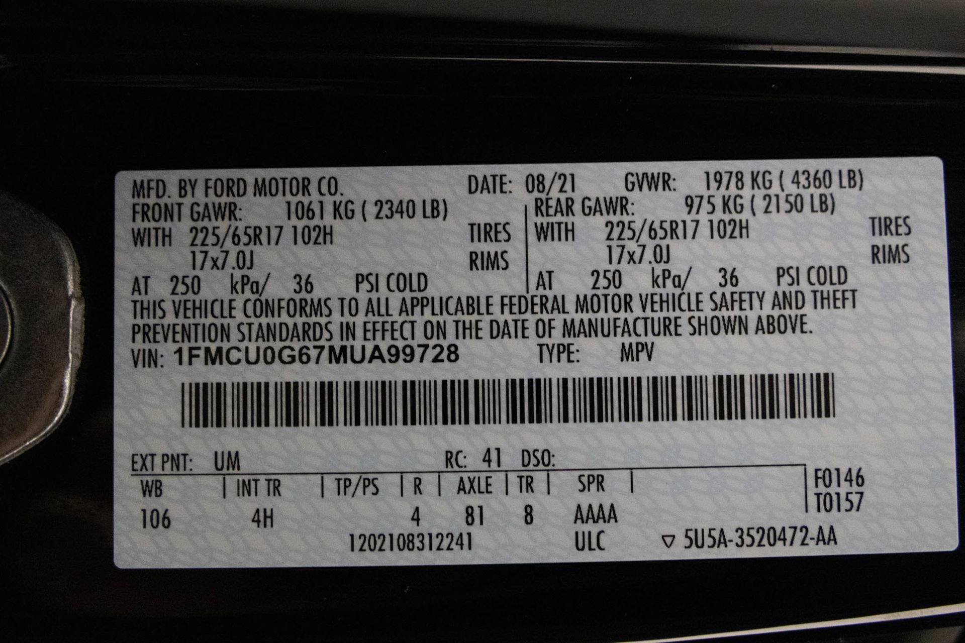 Used 2021 Ford Escape SE w/ Convenience Package image 47