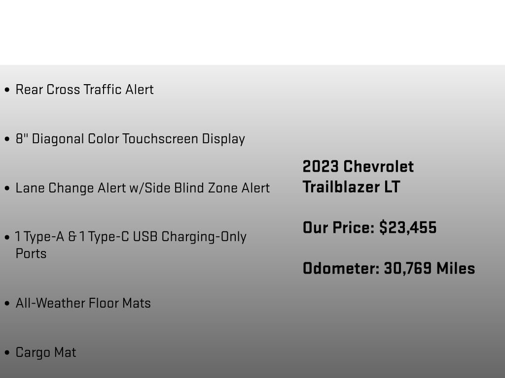 Used 2023 Chevrolet TrailBlazer LT w/ Convenience Package AWD/4WD image 24