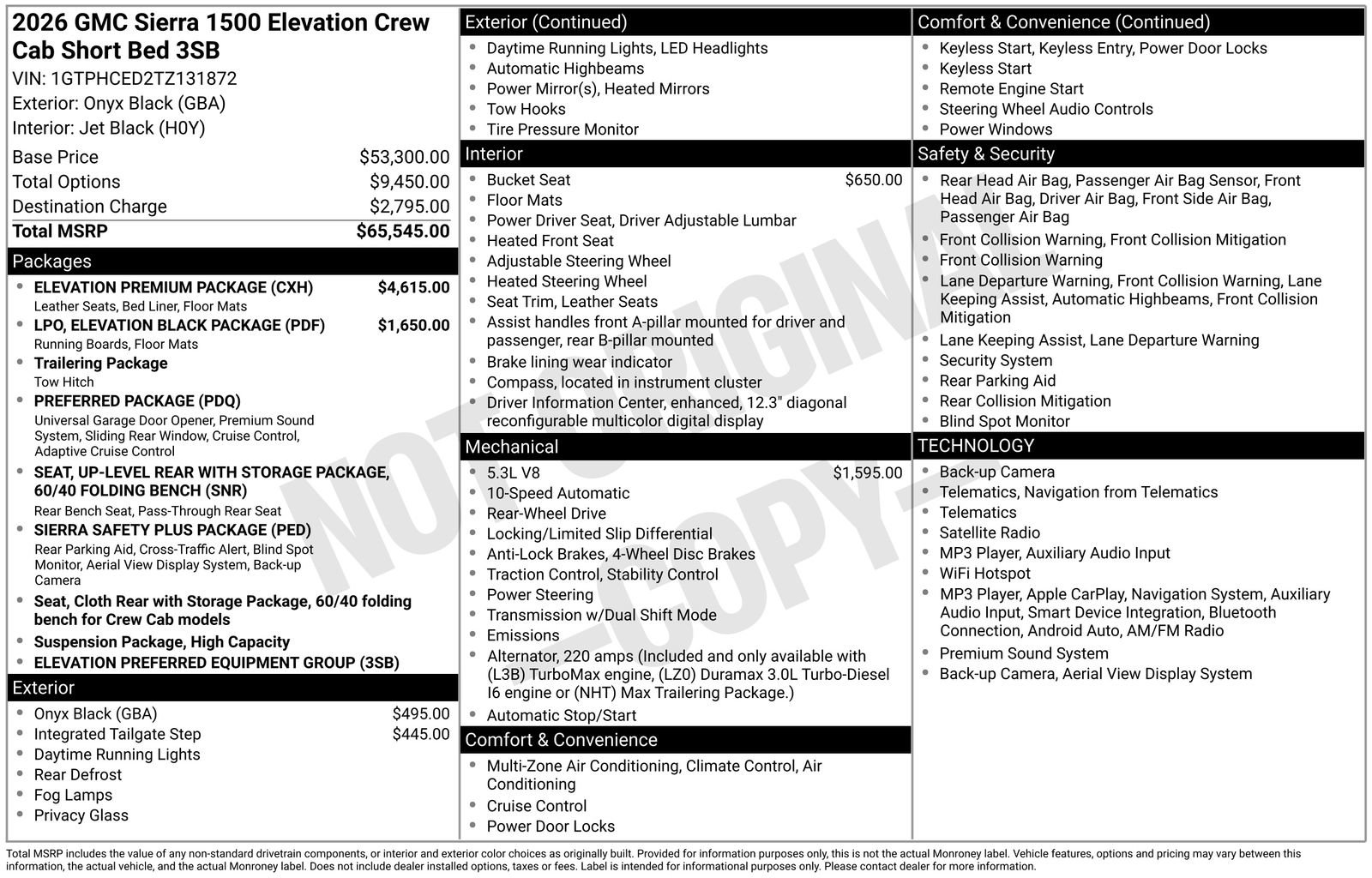 Used 2026 GMC Sierra 1500 Elevation w/ Elevation Premium Package RWD image 29