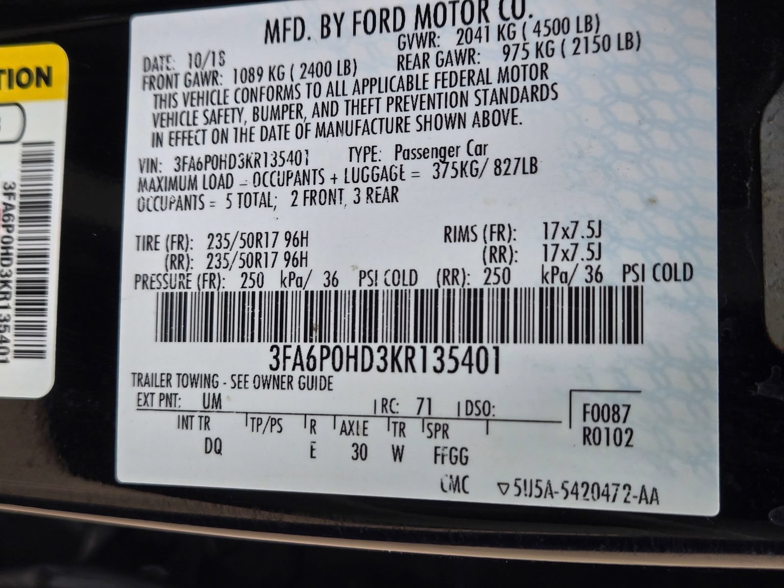 Used 2019 Ford Fusion SE FWD image 30