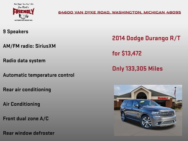 Used 2014 Dodge Durango R/T w/ Trailer Tow Group IV image 10