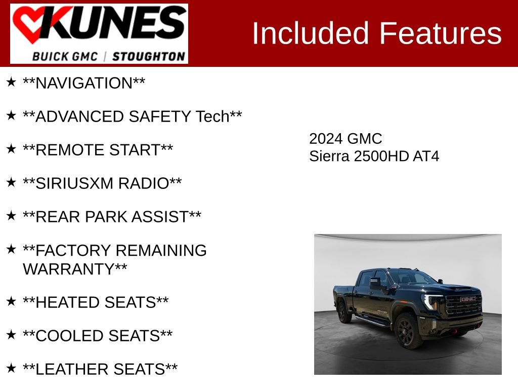 Used 2024 GMC Sierra 2500 AT4 w/ AT4 Preferred Package AWD/4WD image 2