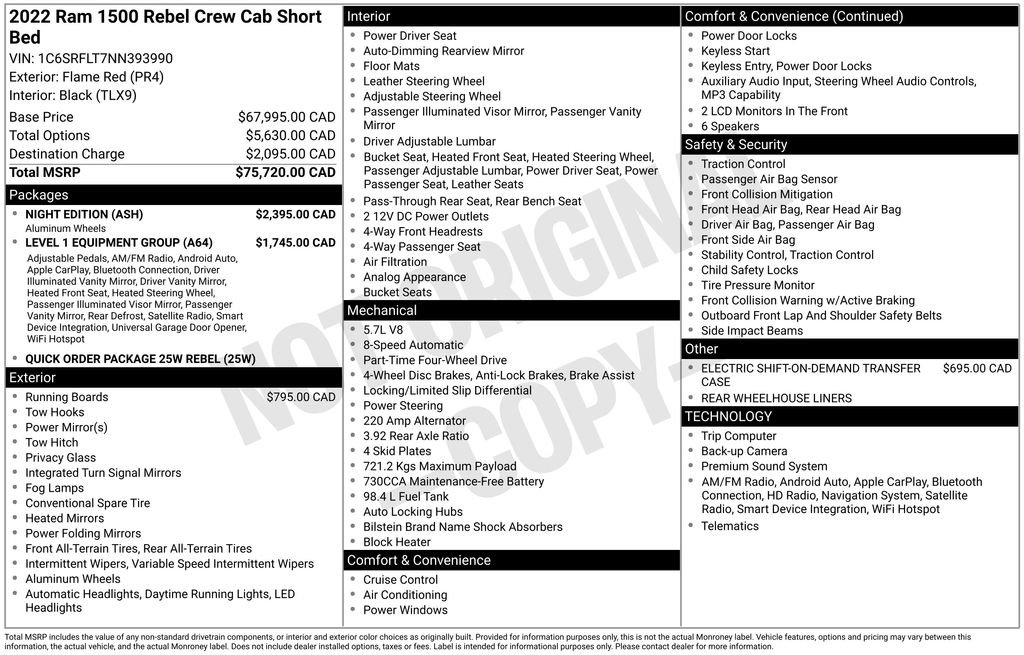 Used 2022 RAM 1500 Rebel w/ Night Edition image 2