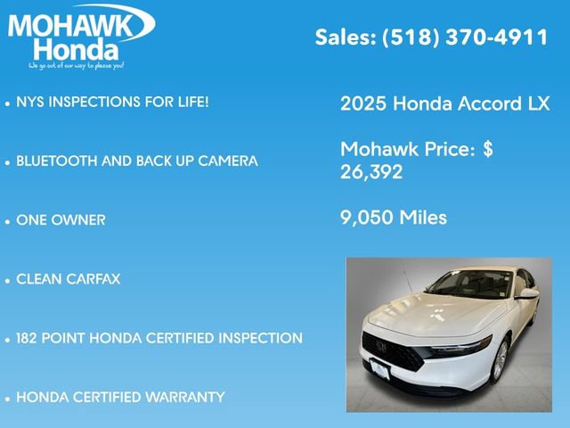 Certified 2025 Honda Accord LX image 8
