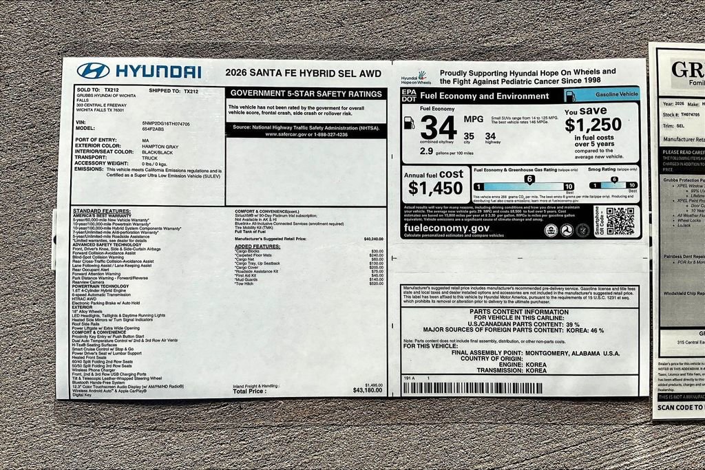 Used 2026 Hyundai Santa Fe SEL image 41