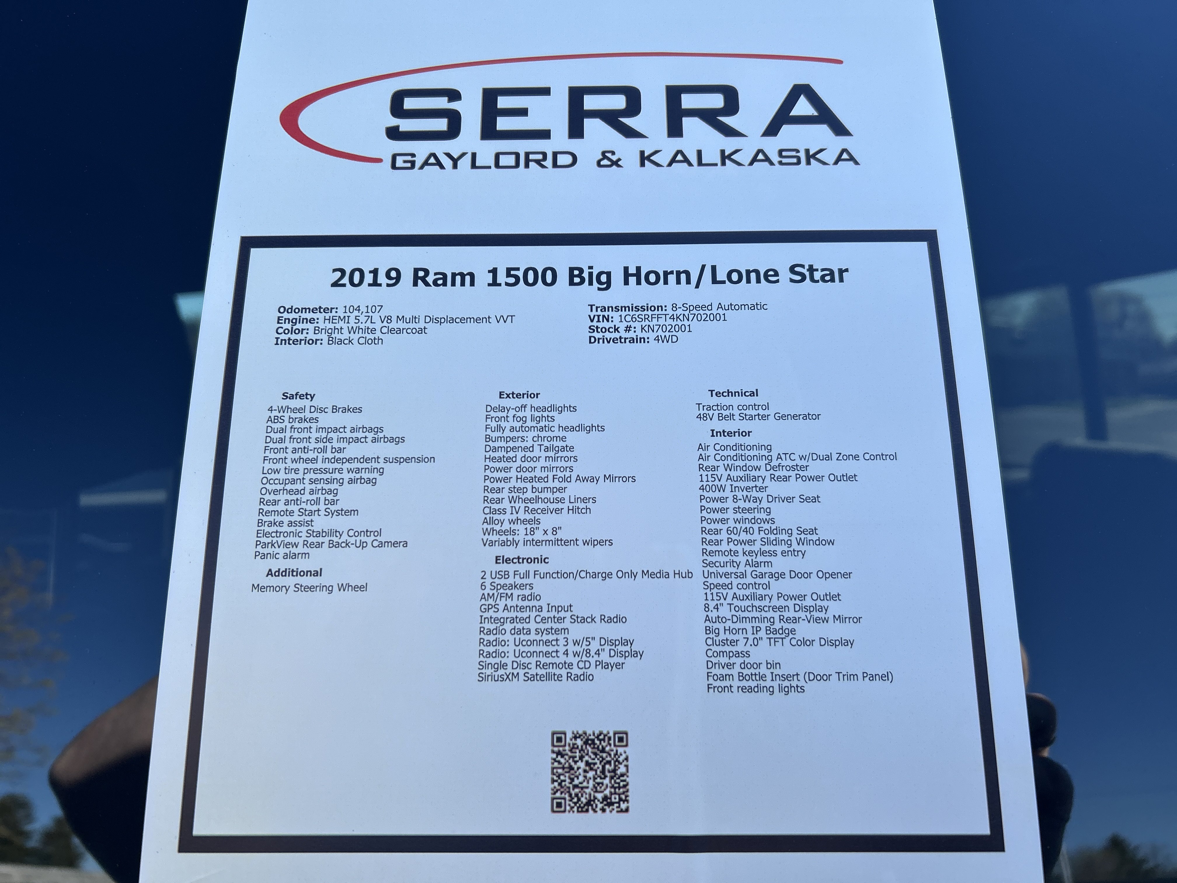 Used 2019 RAM 1500 Big Horn AWD/4WD image 45