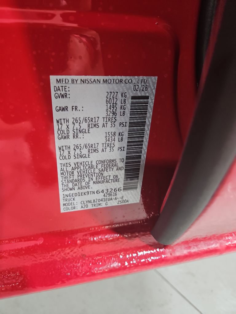 New 2026 Nissan Frontier SV image 27