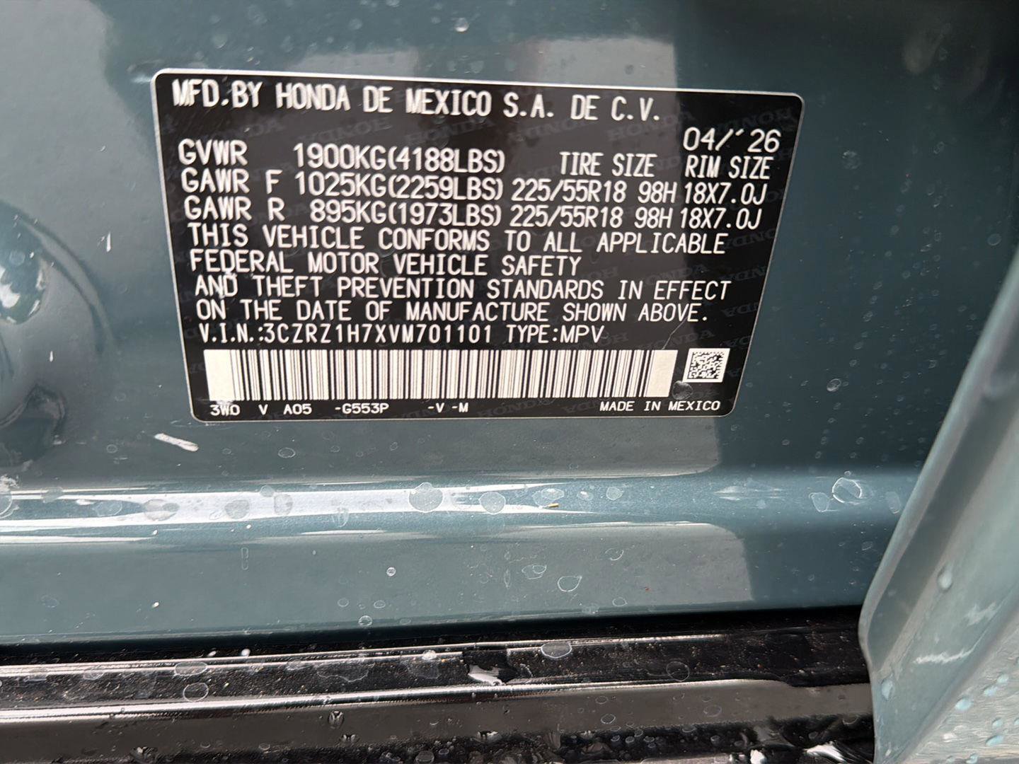 New 2027 Honda HR-V EX-L image 35