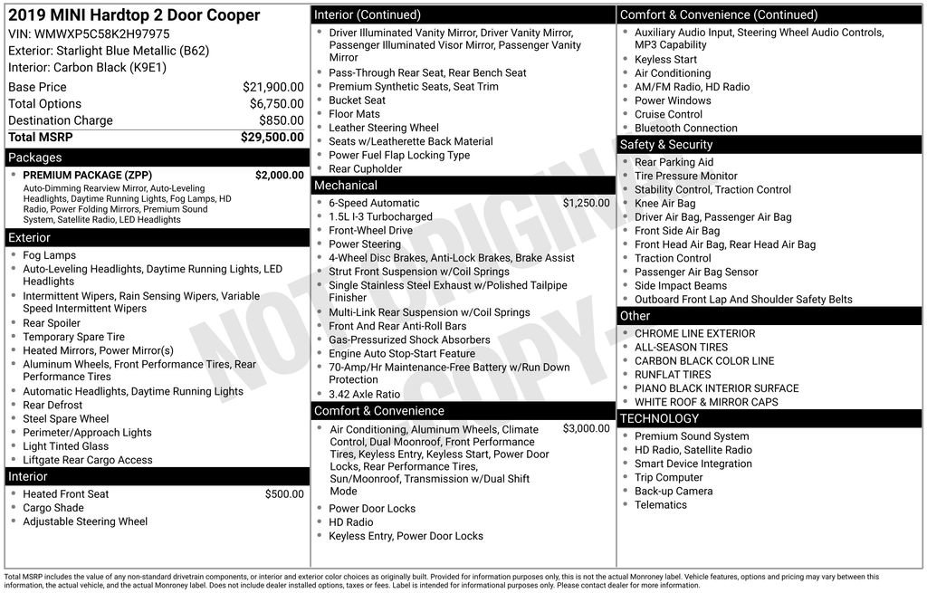 Used 2019 MINI Cooper 2-Door Hardtop w/ Premium Package image 9