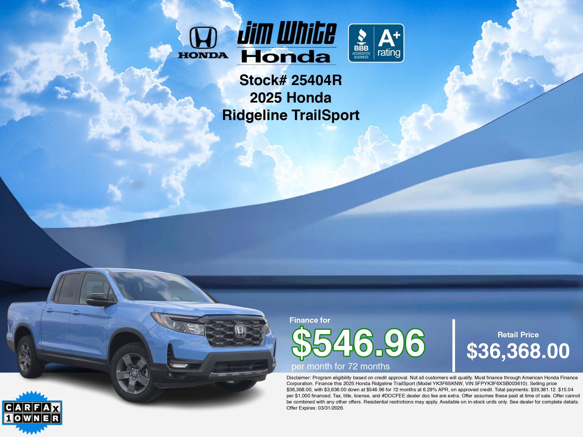 Certified 2025 Honda Ridgeline TrailSport image 3