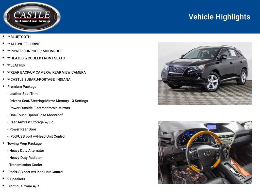 Used 2012 Lexus RX 350 AWD w/ Premium Pkg image 3
