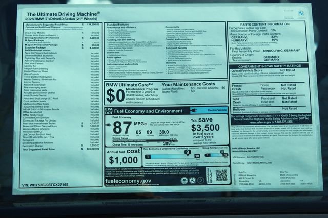 New 2026 BMW i7 xDrive60 w/ Executive Package image 2