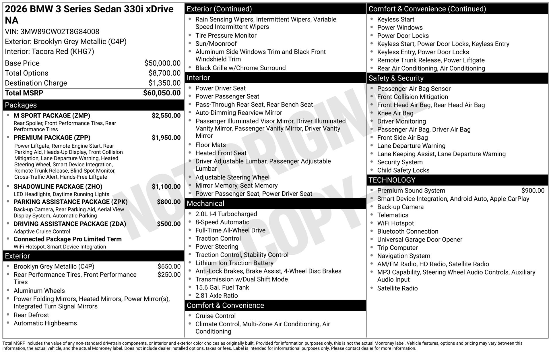 New 2026 BMW 330i xDrive Sedan w/ M Sport Package AWD/4WD image 11
