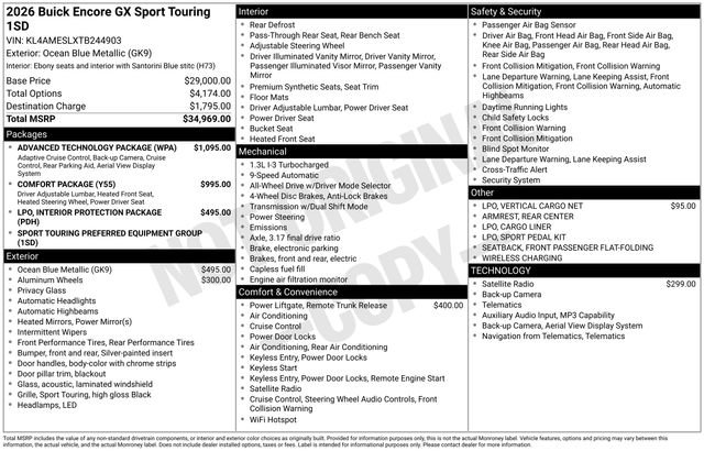 New 2026 Buick Encore GX Sport Touring w/ Advanced Technology Package AWD/4WD image 23