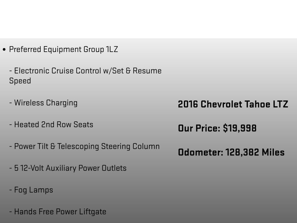 Used 2016 Chevrolet Tahoe LTZ AWD/4WD image 18