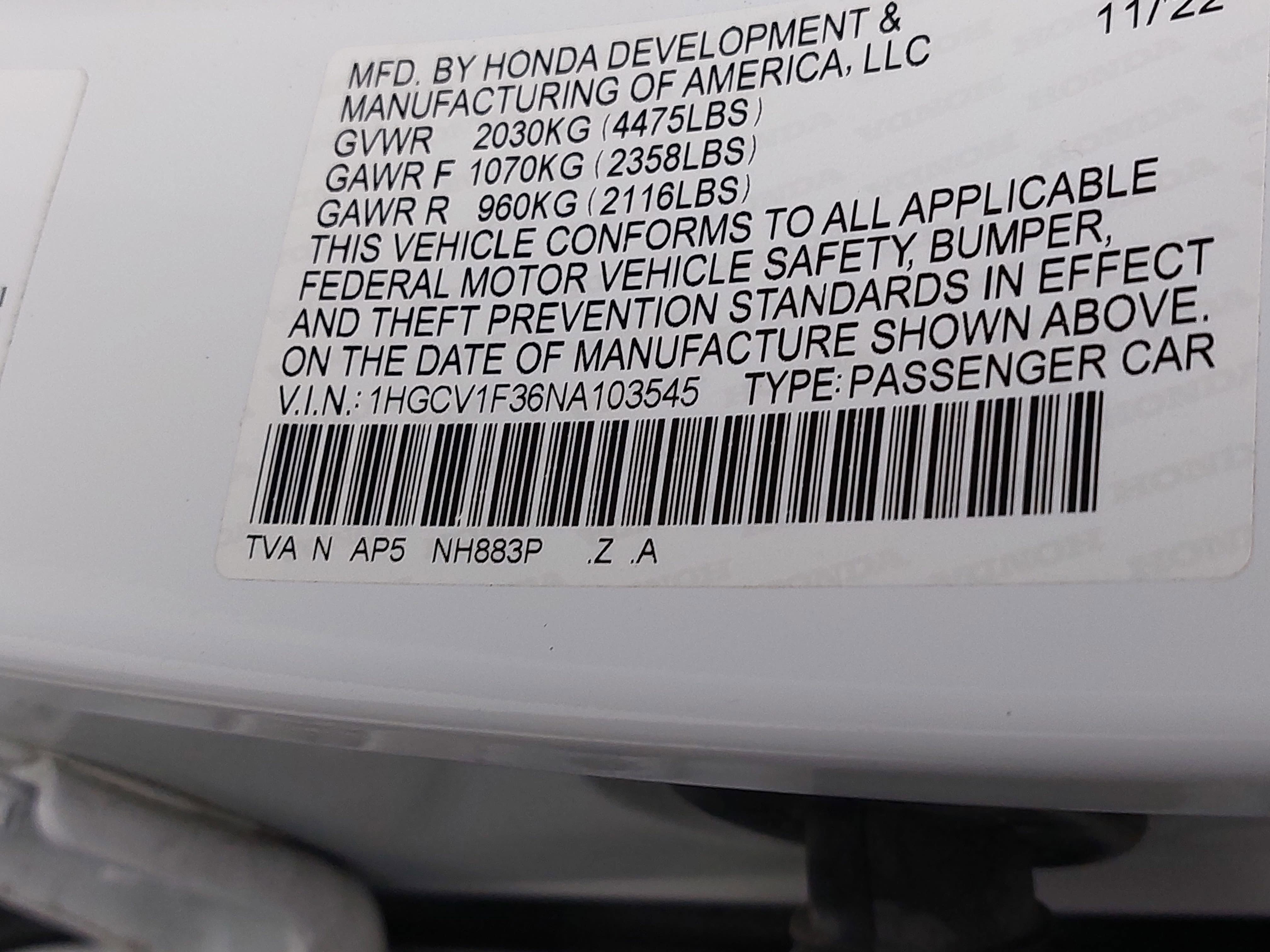 Used 2022 Honda Accord Sport image 34