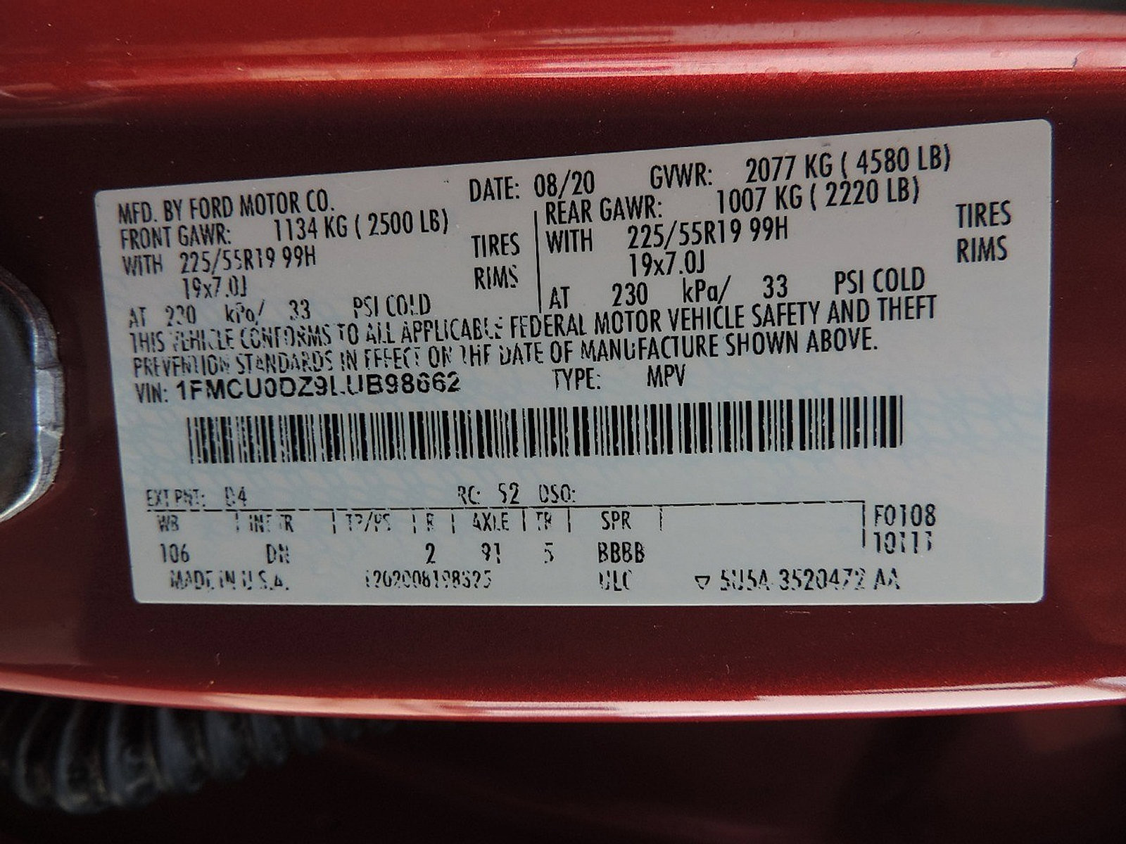 Used 2020 Ford Escape Titanium w/ Titanium Premium Package 2.0 image 11