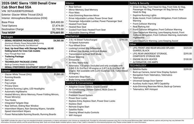 New 2026 GMC Sierra 1500 Denali w/ Denali Reserve Package AWD/4WD image 4