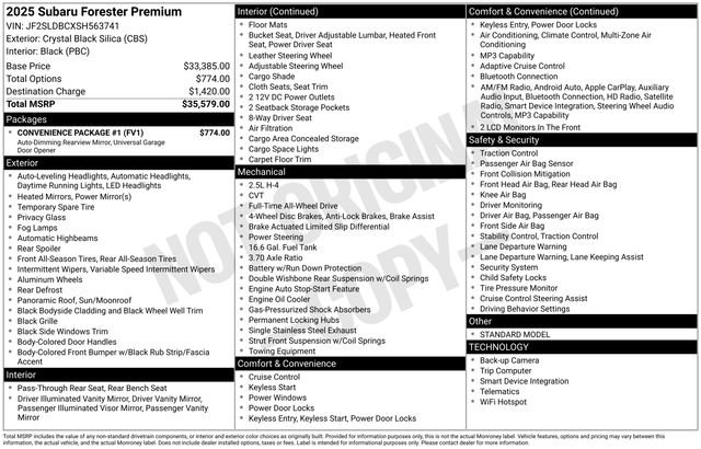 Certified 2025 Subaru Forester Premium w/ Convenience Package #1 AWD/4WD image 5