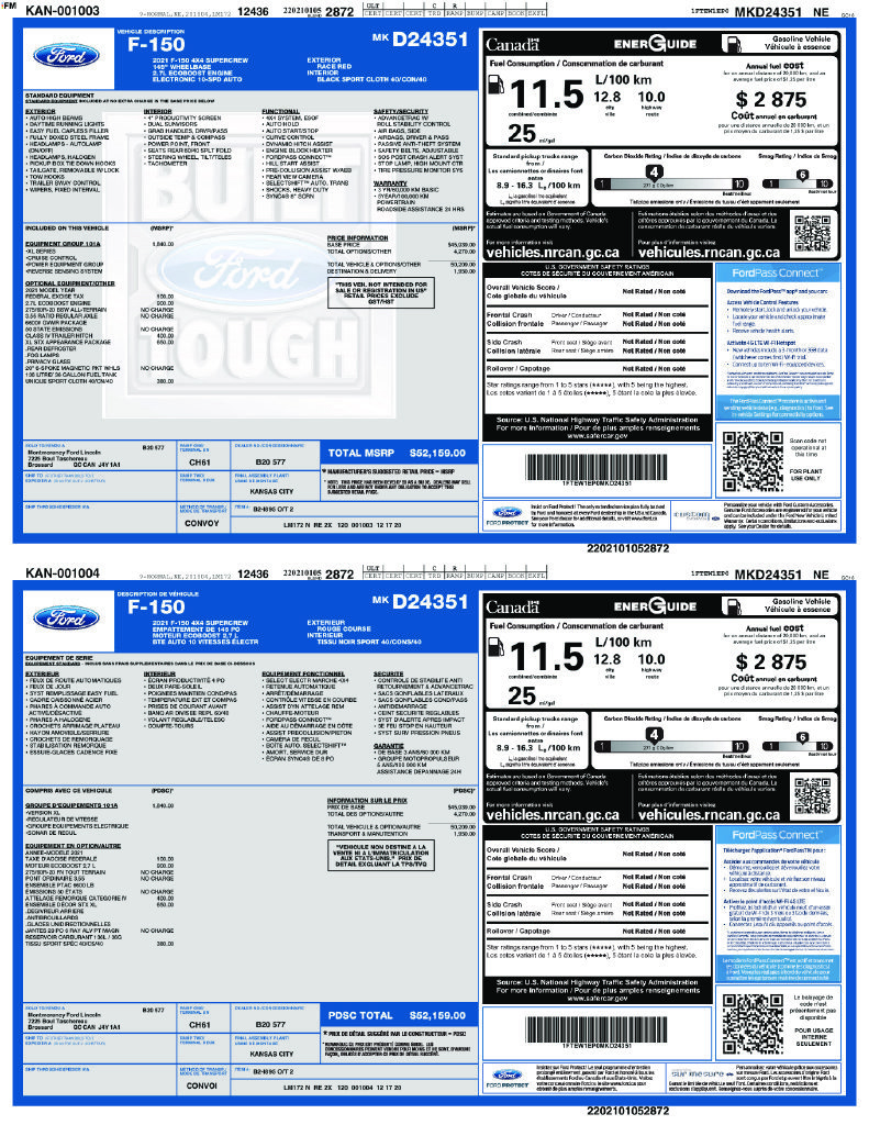 Used 2021 Ford F150 XL w/ Equipment Group 101A High AWD/4WD image 43
