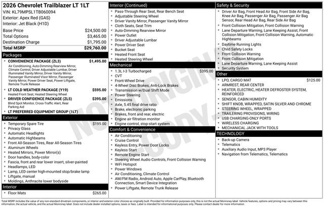 New 2026 Chevrolet TrailBlazer LT w/ Convenience Package FWD image 4