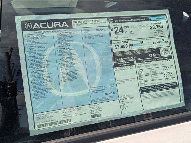 New 2025 Acura TLX SH-AWD w/ A-SPEC Pkg image 19