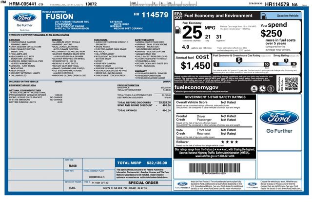 Used 2017 Ford Fusion Titanium FWD image 3