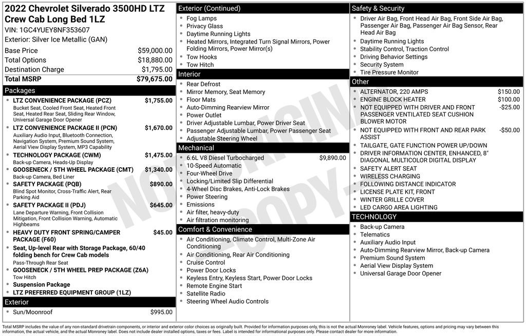 Used 2022 Chevrolet Silverado 3500 LTZ w/ LTZ Convenience Package