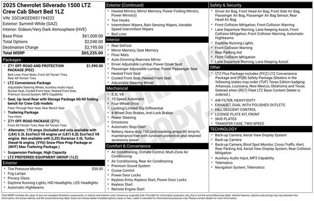 Used 2025 Chevrolet Silverado 1500 LTZ AWD/4WD image 20