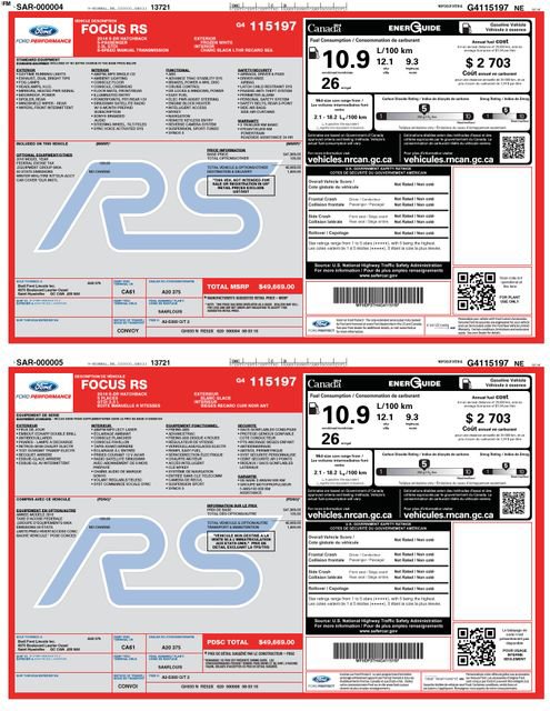 Used 2016 Ford Focus RS AWD/4WD image 20