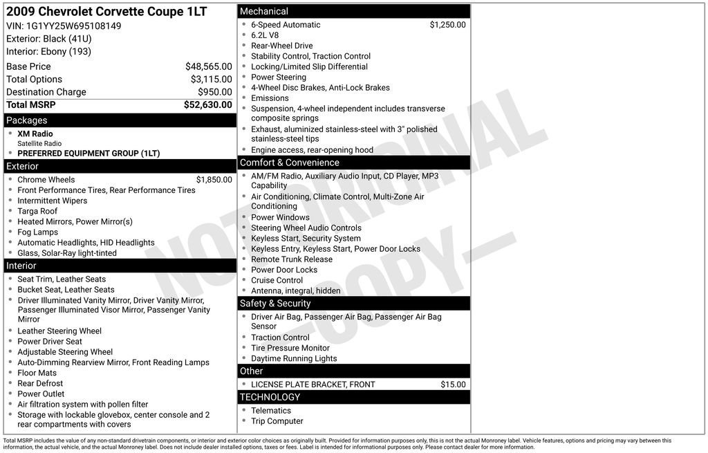Used 2009 Chevrolet Corvette Coupe RWD image 2