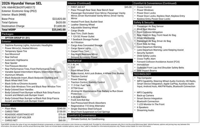 New 2026 Hyundai Venue SEL FWD image 44