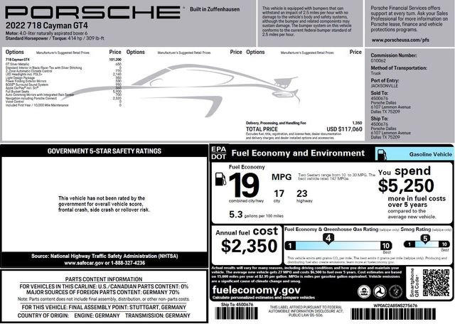 Used 2022 Porsche 718 Cayman GT4 RWD image 7