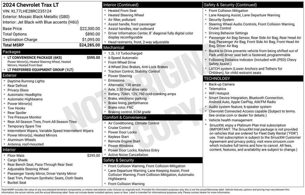 Certified 2024 Chevrolet Trax LT w/ LT Convenience Package FWD image 10